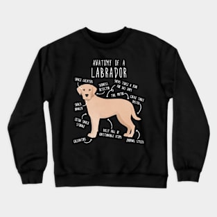 Yellow Labrador Retriever Dog Anatomy Crewneck Sweatshirt